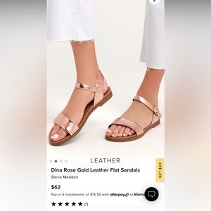 Steve Madden “Dina Rose Gold” Flat Sandal